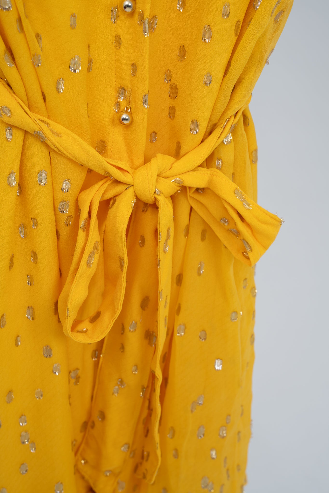 V-neckline dress in yellow Sezane, size S