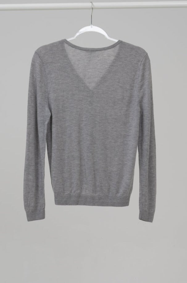 Grey Cardigan with V-neck, size M