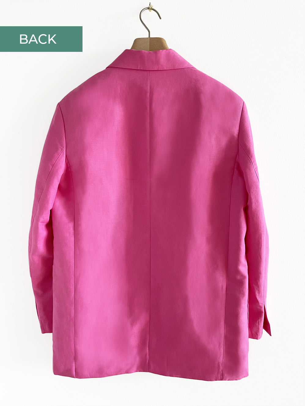 Oversized Pink Cotton Blazer, Size S