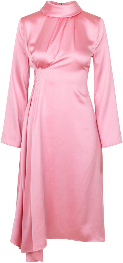 Pink silky maxi dress, Size L